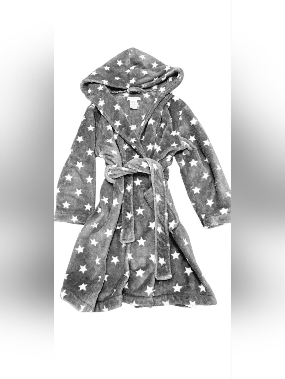 Pottery Barn Kids Star Hooded Fleece Robe 4-6